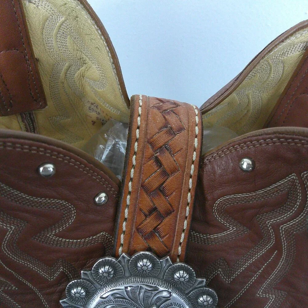 Justin Boot Purse Upcycled Leather Cowboy Boot Bucket Handbag - Picture 7 of 11